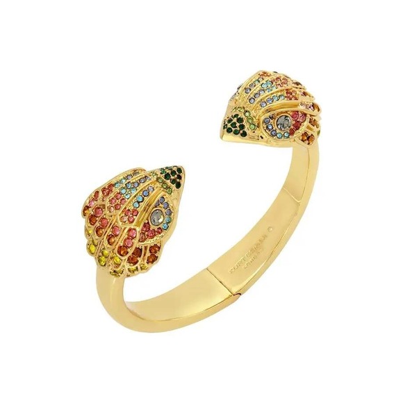 Kurt Geiger Jewelry - Kurt Geiger London Eagle Head Bangle Gold Tone Multi Color Crystal Bracelet NEW